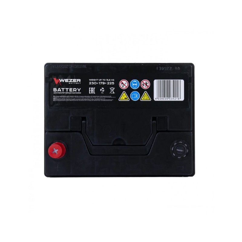WEZER WEZ60480L 60А/ч-12V ст EN480 европейские прямая 230x179x225