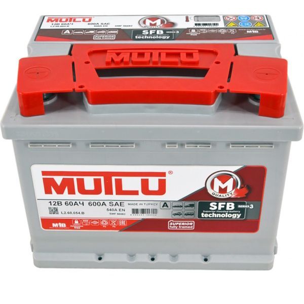 Mutlu SFB L2.60.054.В 60А/ч-12V ст EN540 европейские прямая 242x175x190