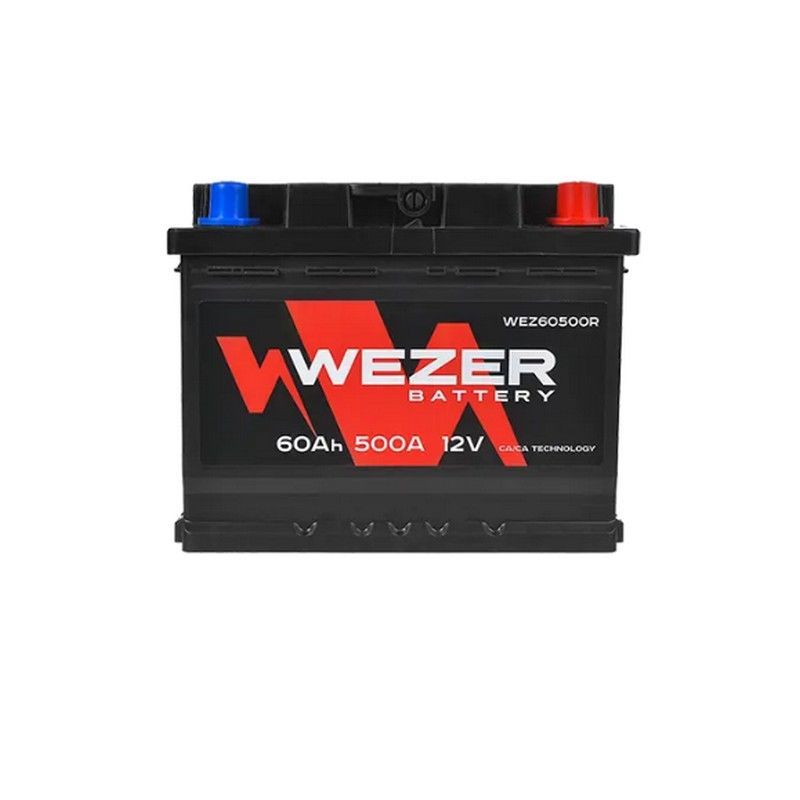 WEZER WEZ60500R 60А/ч-12V ст EN500 европейские обратная 242x175x190
